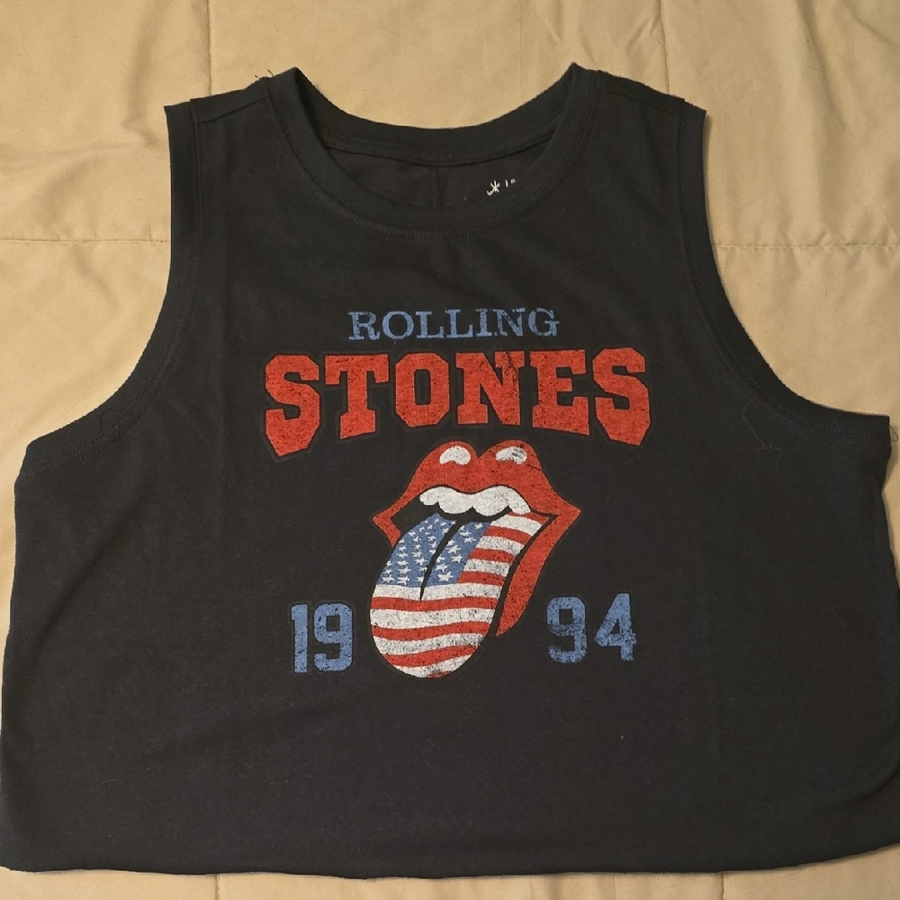 The Rolling Stones Black and Red Tank Top